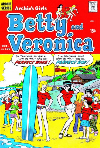 Cover for Archie's Girls Betty and Veronica (Archie, 1950 series) #190