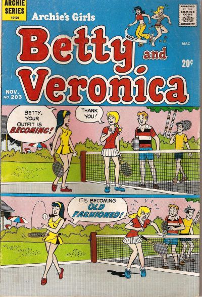 Cover for Archie's Girls Betty and Veronica (Archie, 1950 series) #203