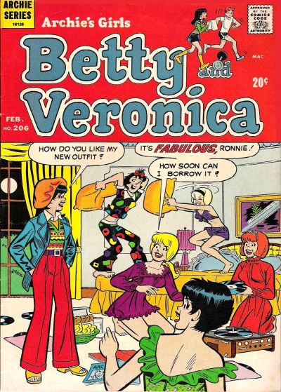 Cover for Archie's Girls Betty and Veronica (Archie, 1950 series) #206