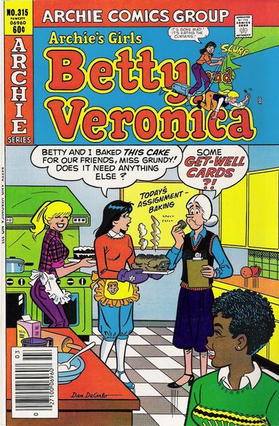 Cover for Archie's Girls Betty and Veronica (Archie, 1950 series) #315