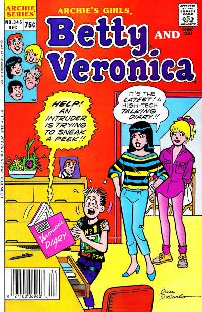 Cover for Archie's Girls Betty and Veronica (Archie, 1950 series) #345