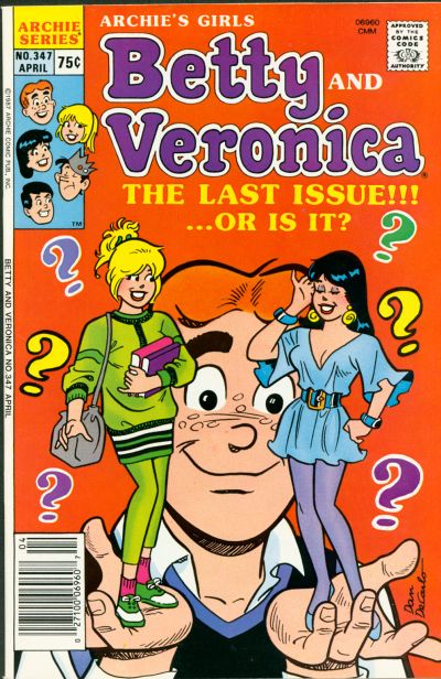 Cover for Archie's Girls Betty and Veronica (Archie, 1950 series) #347