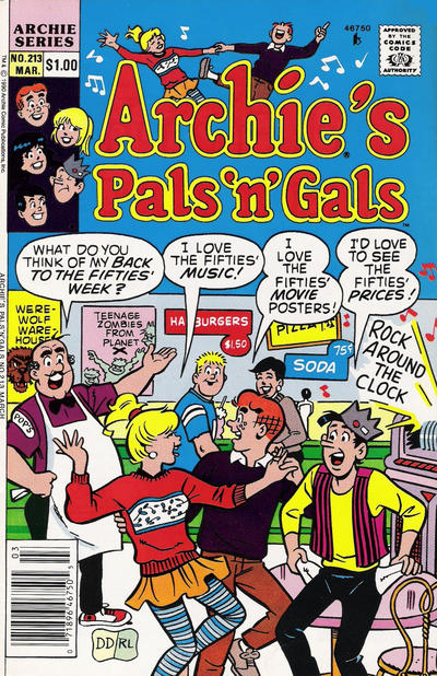 Cover for Archie's Pals 'n' Gals (Archie, 1952 series) #213 [Newsstand]