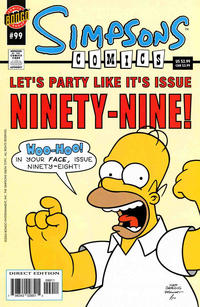 Cover for Simpsons Comics (Bongo, 1993 series) #99 [Direct Edition]