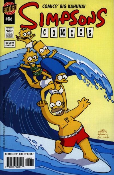 Cover for Simpsons Comics (Bongo, 1993 series) #86 [Direct Edition]