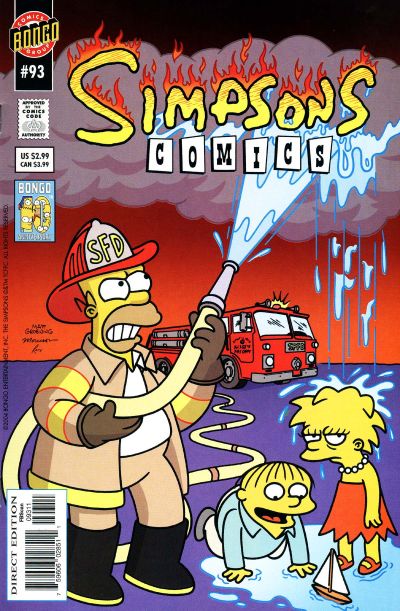 Cover for Simpsons Comics (Bongo, 1993 series) #93 [Direct Edition]