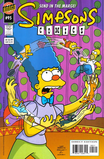 Cover for Simpsons Comics (Bongo, 1993 series) #95 [Direct Edition]