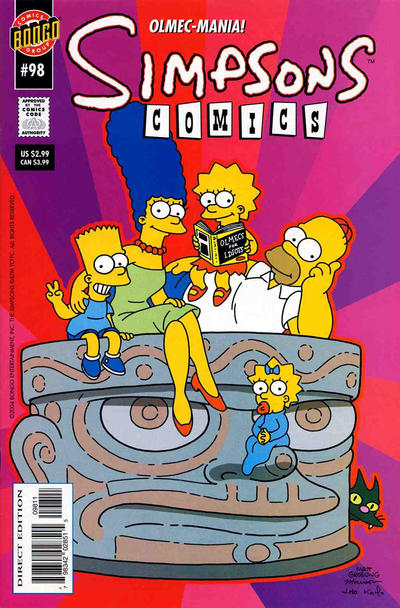Cover for Simpsons Comics (Bongo, 1993 series) #98 [Direct Edition]