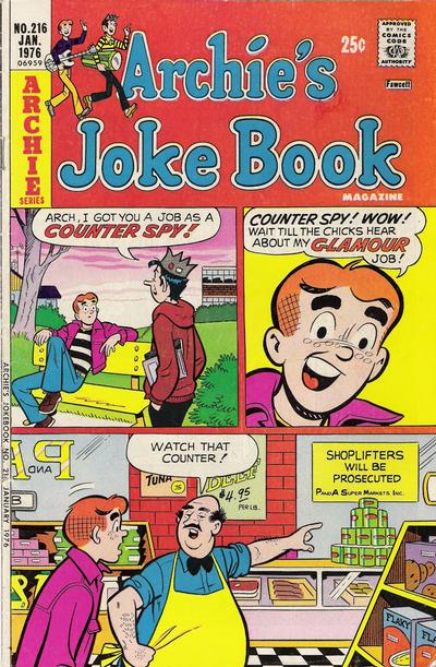 Cover for Archie's Joke Book Magazine (Archie, 1953 series) #216