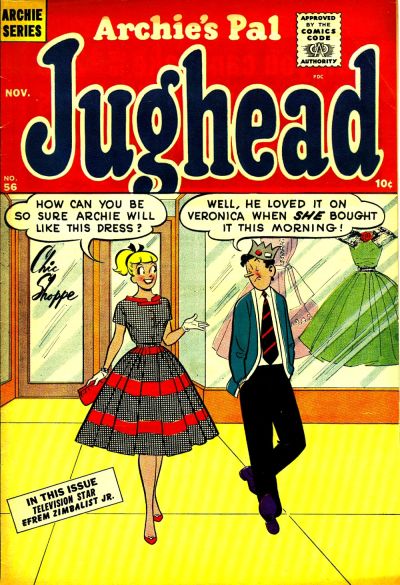 Cover for Archie's Pal Jughead (Archie, 1949 series) #56
