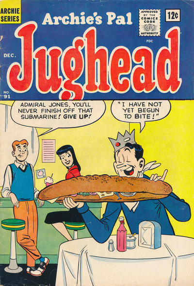 Cover for Archie's Pal Jughead (Archie, 1949 series) #91