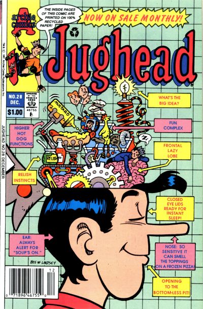 Cover for Jughead (Archie, 1987 series) #28 [Newsstand]