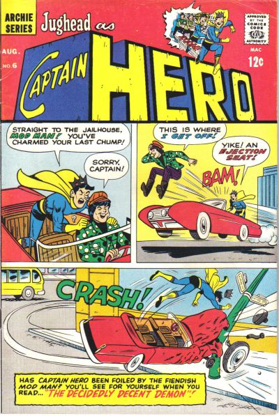 Cover for Jughead as Captain Hero (Archie, 1966 series) #6