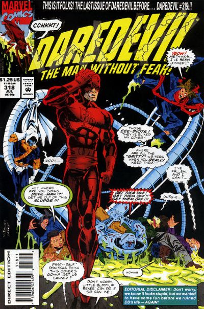 Cover for Daredevil (Marvel, 1964 series) #318 [Direct Edition]
