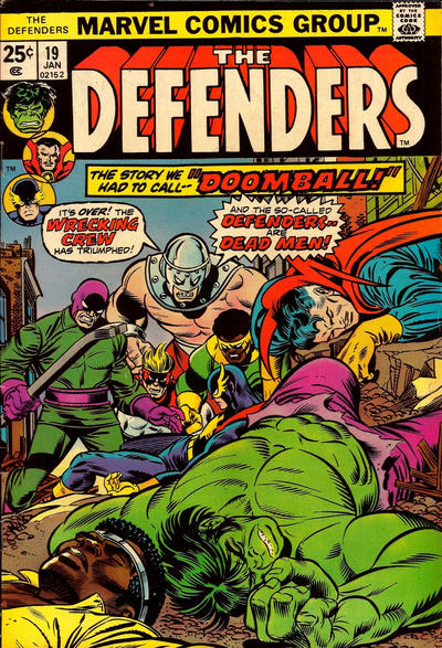 Cover for The Defenders (Marvel, 1972 series) #19