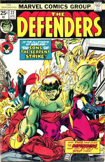 Cover for The Defenders (Marvel, 1972 series) #22 [Regular Edition]