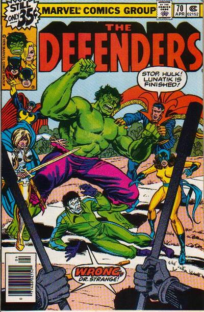 Cover for The Defenders (Marvel, 1972 series) #70