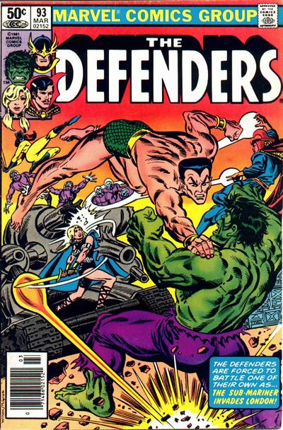 Cover for The Defenders (Marvel, 1972 series) #93 [Newsstand]
