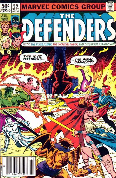 Cover for The Defenders (Marvel, 1972 series) #99 [Newsstand]