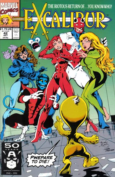 Cover for Excalibur (Marvel, 1988 series) #42 [Direct]