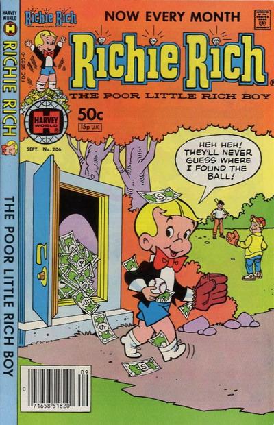 Cover for Richie Rich (Harvey, 1960 series) #206