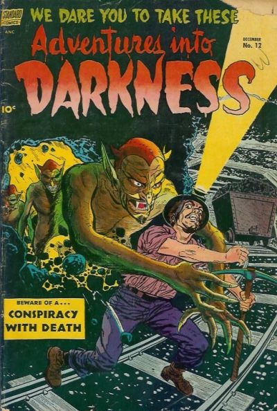 Cover for Adventures into Darkness (Pines, 1952 series) #12