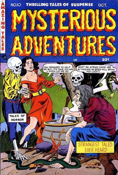 Cover for Mysterious Adventures (Story Comics, 1951 series) #10
