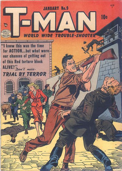 Cover for T-Man (Quality Comics, 1951 series) #9