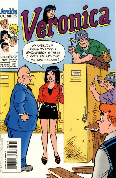 Cover for Veronica (Archie, 1989 series) #63 [Direct Edition]