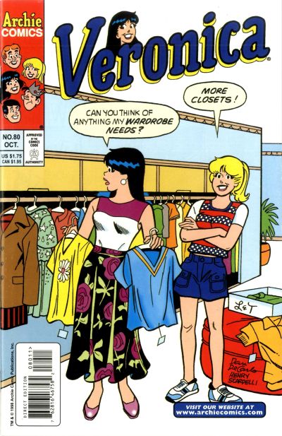 Cover for Veronica (Archie, 1989 series) #80 [Direct Edition]