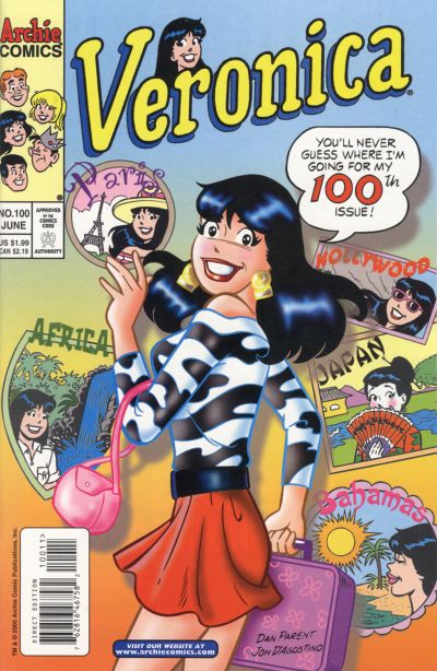 Cover for Veronica (Archie, 1989 series) #100 [Direct Edition]