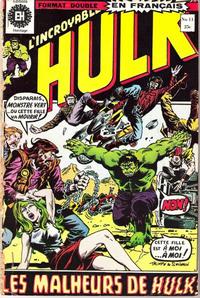 Cover Thumbnail for L'Incroyable Hulk (Editions Héritage, 1968 series) #11