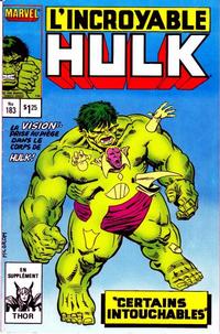 Cover Thumbnail for L'Incroyable Hulk (Editions Héritage, 1968 series) #183