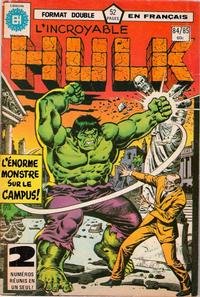 Cover Thumbnail for L'Incroyable Hulk (Editions Héritage, 1968 series) #84/85