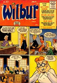 Cover Thumbnail for Wilbur Comics (Archie, 1944 series) #61