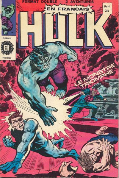 Cover for L'Incroyable Hulk (Editions Héritage, 1968 series) #4