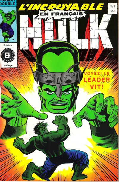 Cover for L'Incroyable Hulk (Editions Héritage, 1968 series) #7