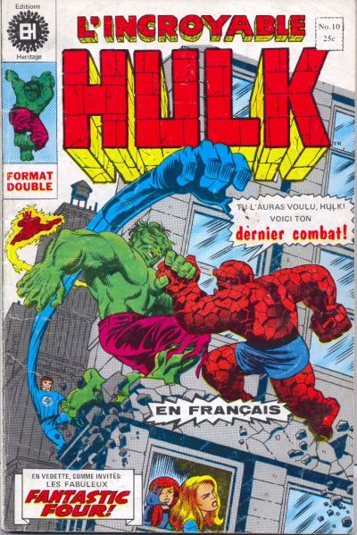Cover for L'Incroyable Hulk (Editions Héritage, 1968 series) #10