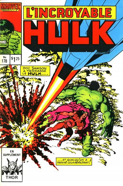 Cover for L'Incroyable Hulk (Editions Héritage, 1968 series) #178