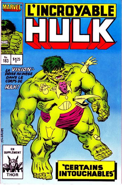 Cover for L'Incroyable Hulk (Editions Héritage, 1968 series) #183