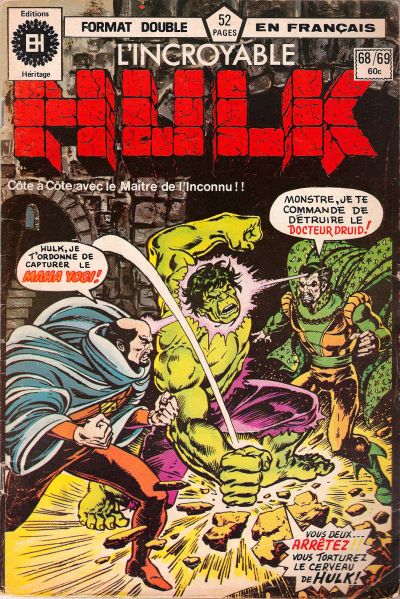 Cover for L'Incroyable Hulk (Editions Héritage, 1968 series) #68/69