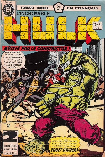 Cover for L'Incroyable Hulk (Editions Héritage, 1968 series) #70/71