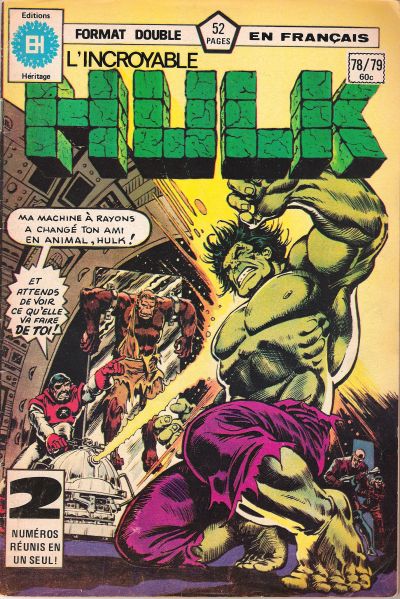 Cover for L'Incroyable Hulk (Editions Héritage, 1968 series) #78/79