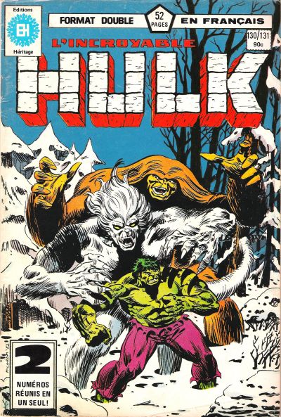 Cover for L'Incroyable Hulk (Editions Héritage, 1968 series) #130/131