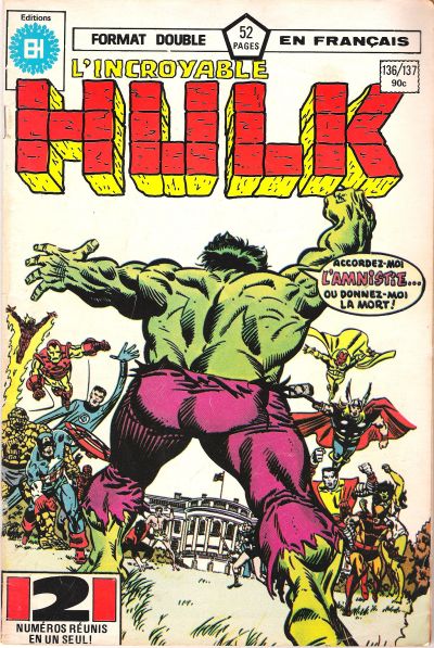 Cover for L'Incroyable Hulk (Editions Héritage, 1968 series) #136/137