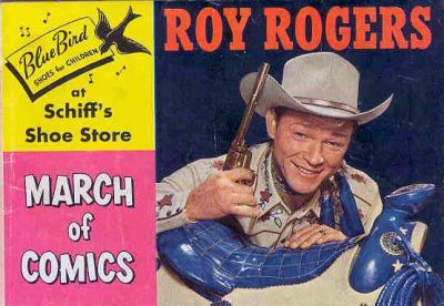 Cover for Boys' and Girls' March of Comics (Western, 1946 series) #100 [Blue Bird at Schiff's Shoe Store]