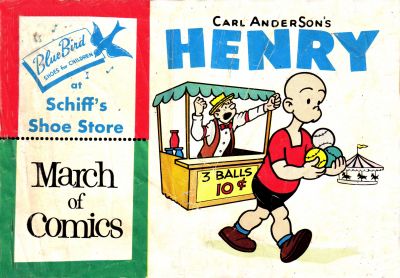 Cover for Boys' and Girls' March of Comics (Western, 1946 series) #147 [Blue Bird at Schiff's Shoe Store]