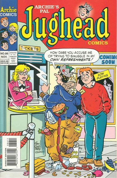Cover for Archie's Pal Jughead Comics (Archie, 1993 series) #86 [Direct Edition]