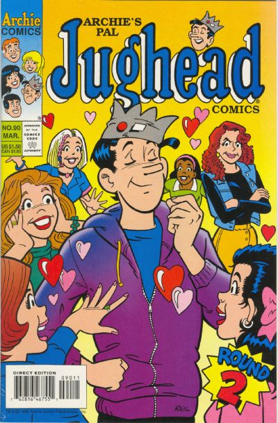 Cover for Archie's Pal Jughead Comics (Archie, 1993 series) #90 [Direct Edition]