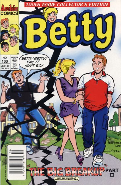 Cover for Betty (Archie, 1992 series) #100 [Newsstand]